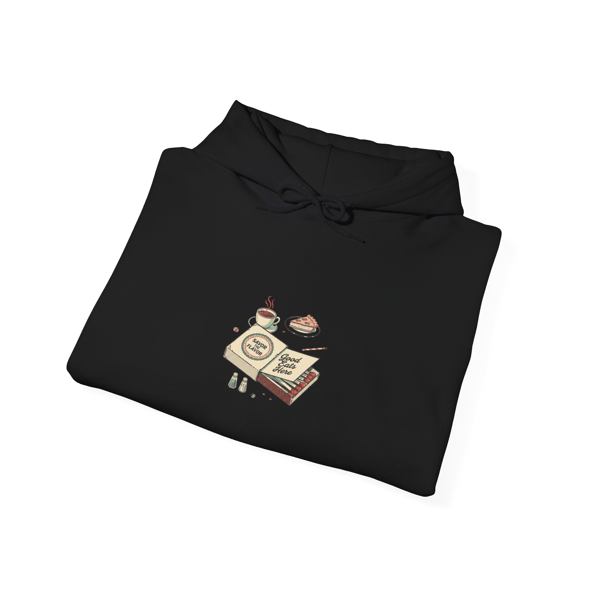 Diner Matchbook Graphic Hoodie | vintage ephemera art, retro micro ad print