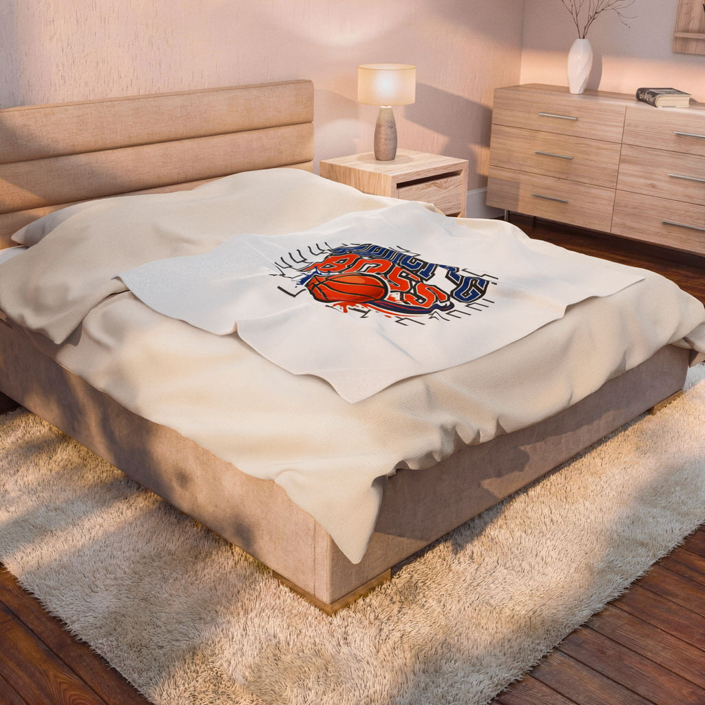 Bracket Boss Velveteen Plush Blanket | college tournament hoops