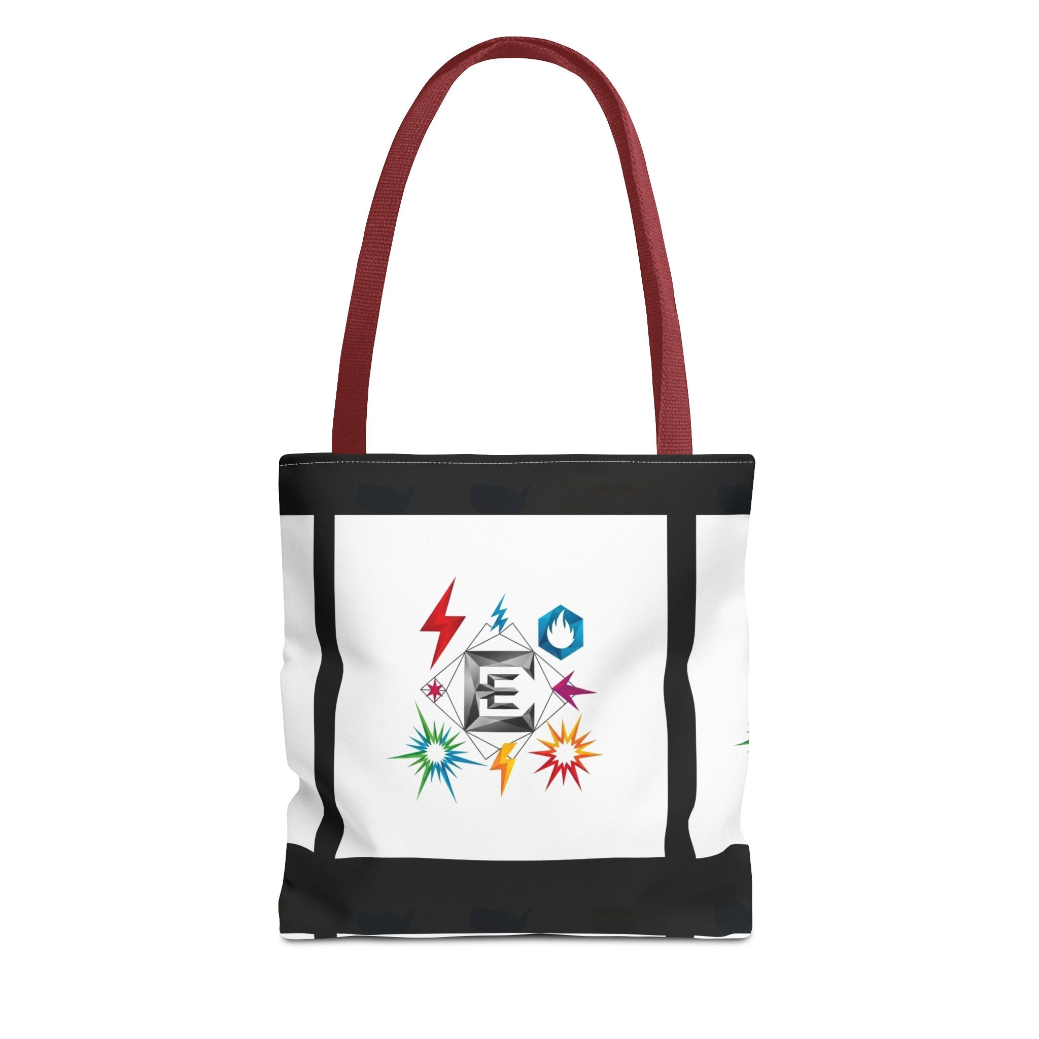 Elemental Emblems Tote Bag — Colorful Energy Symbol All-Over Print