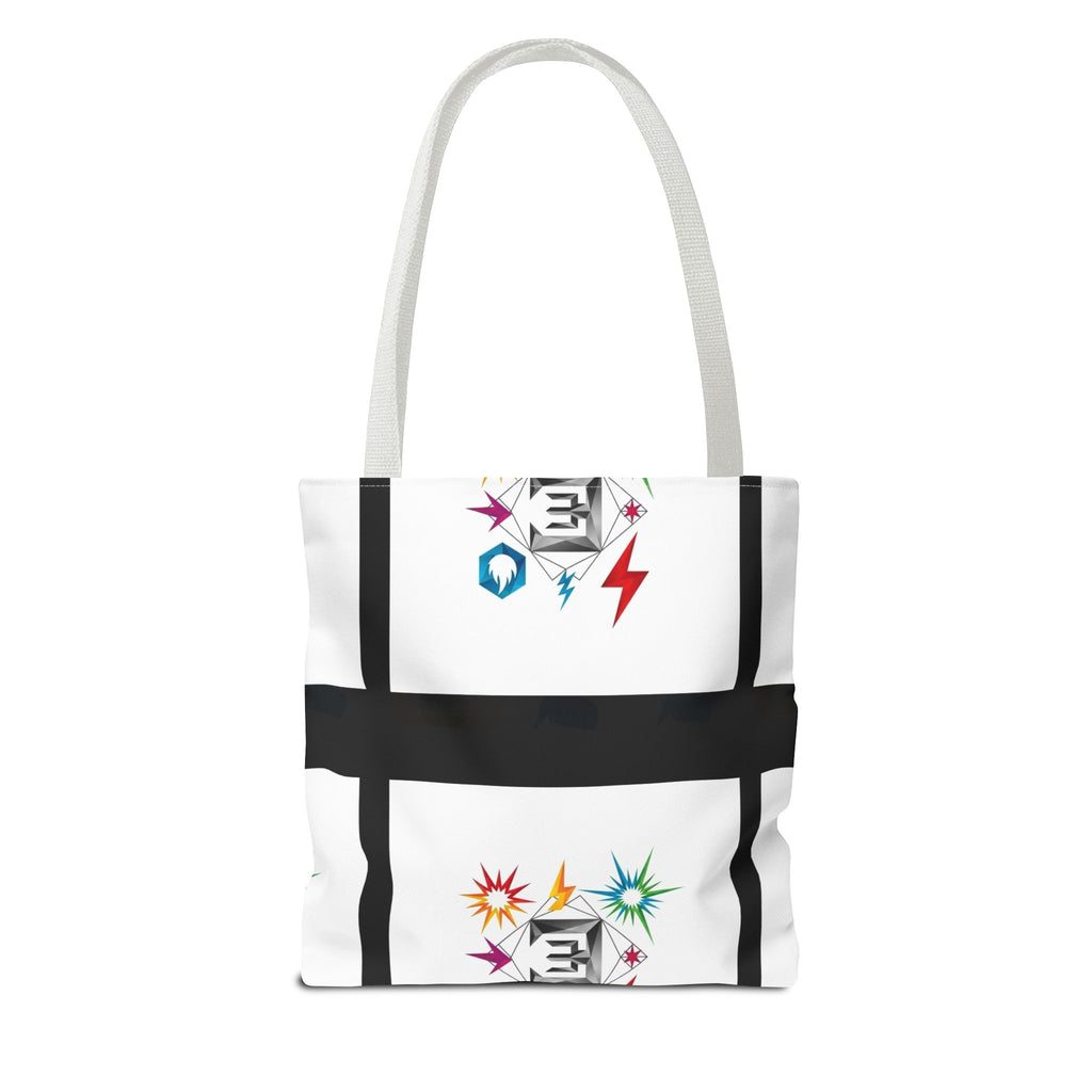 Elemental Emblems Tote Bag — Colorful Energy Symbol All-Over Print