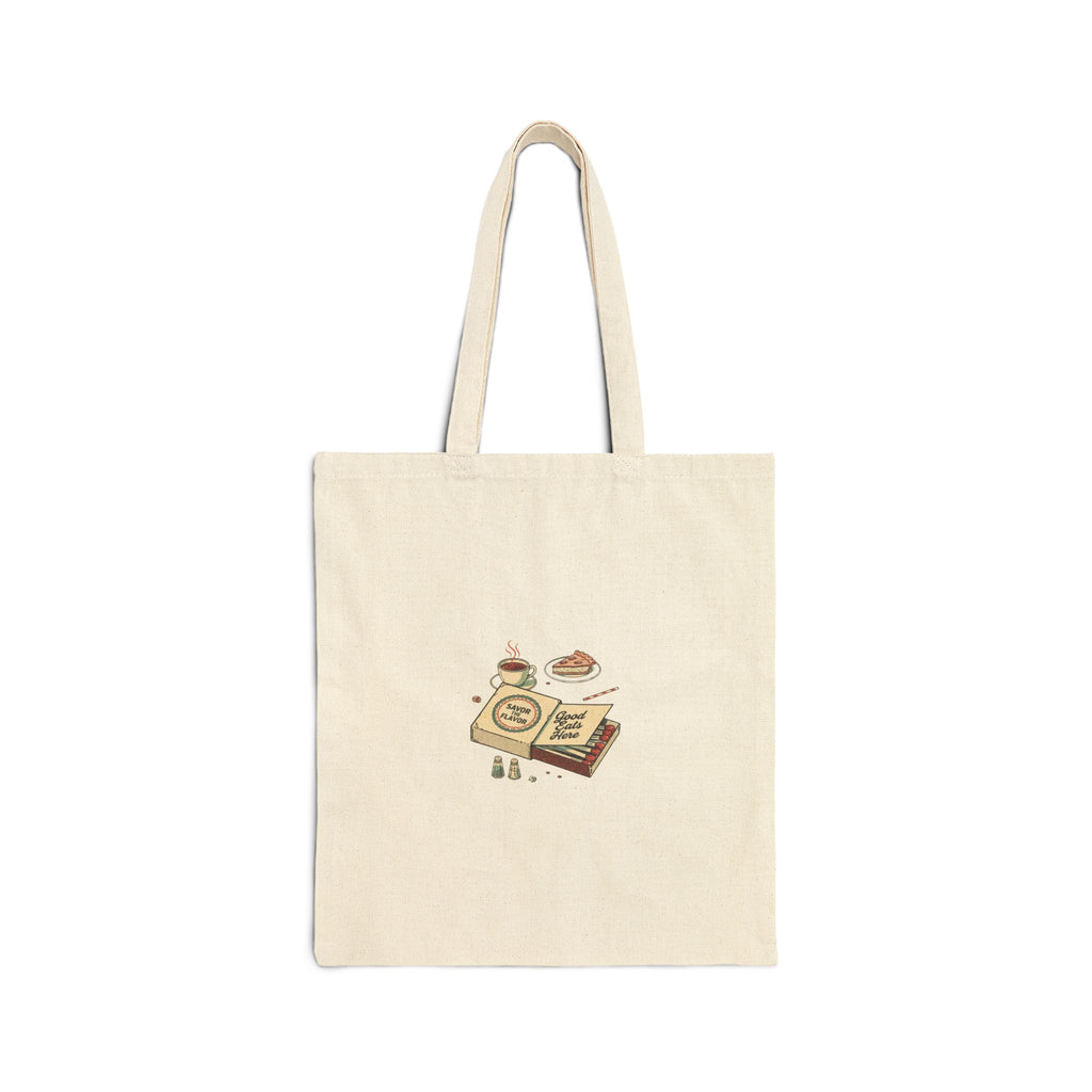 Diner Matchbook Graphic Tote, vintage ephemera art, retro micro ad print