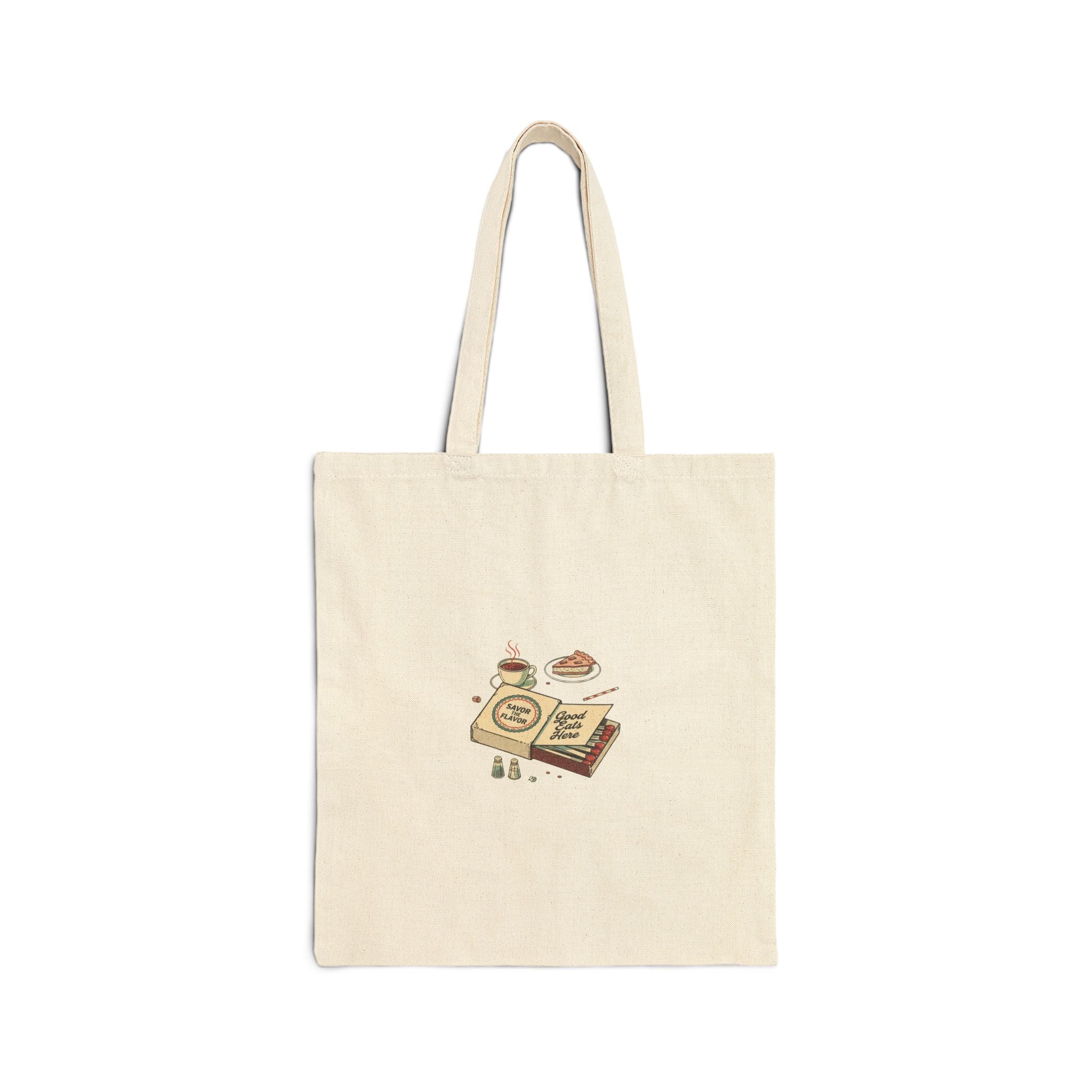 Diner Matchbook Graphic Tote, vintage ephemera art, retro micro ad print