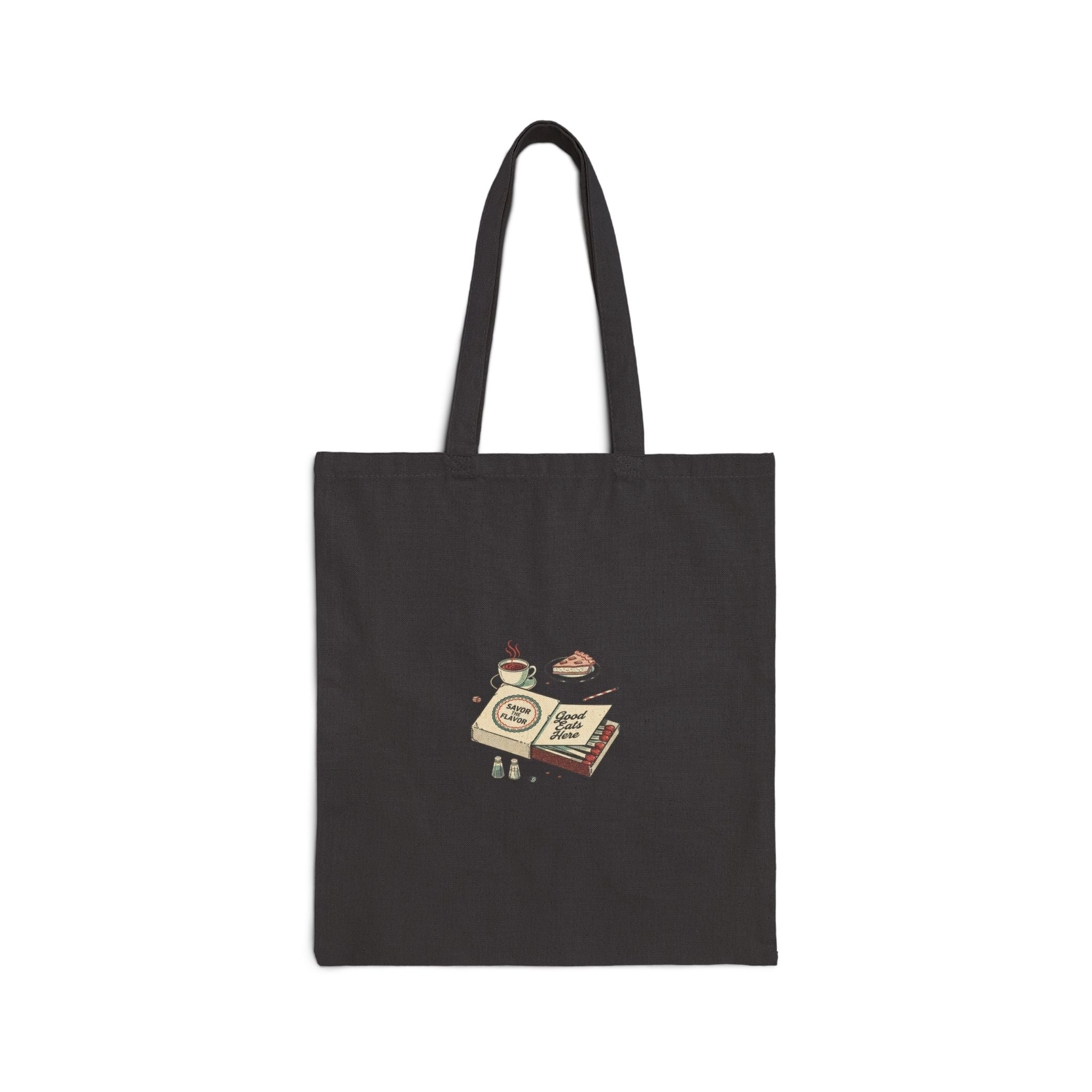 Diner Matchbook Graphic Tote, vintage ephemera art, retro micro ad print