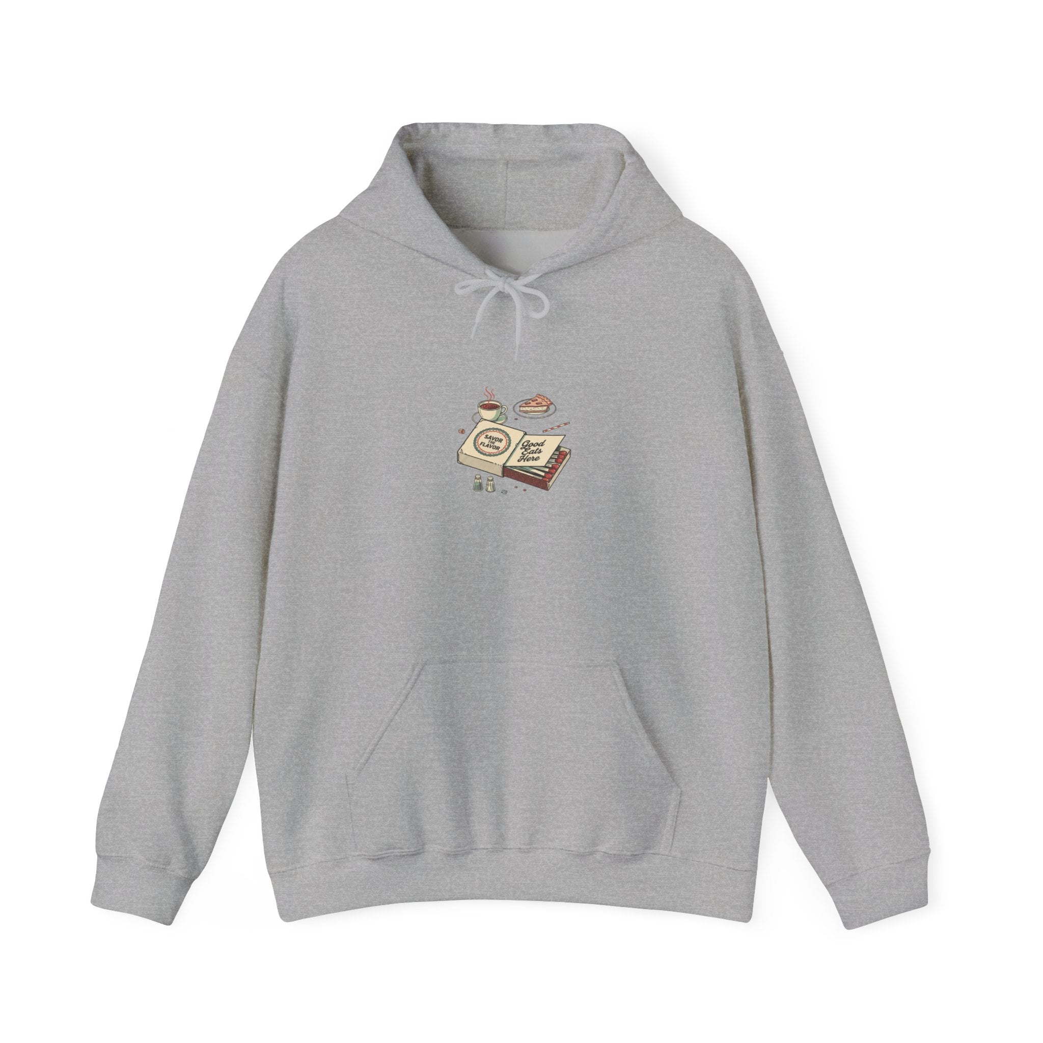 Diner Matchbook Graphic Hoodie | vintage ephemera art, retro micro ad print