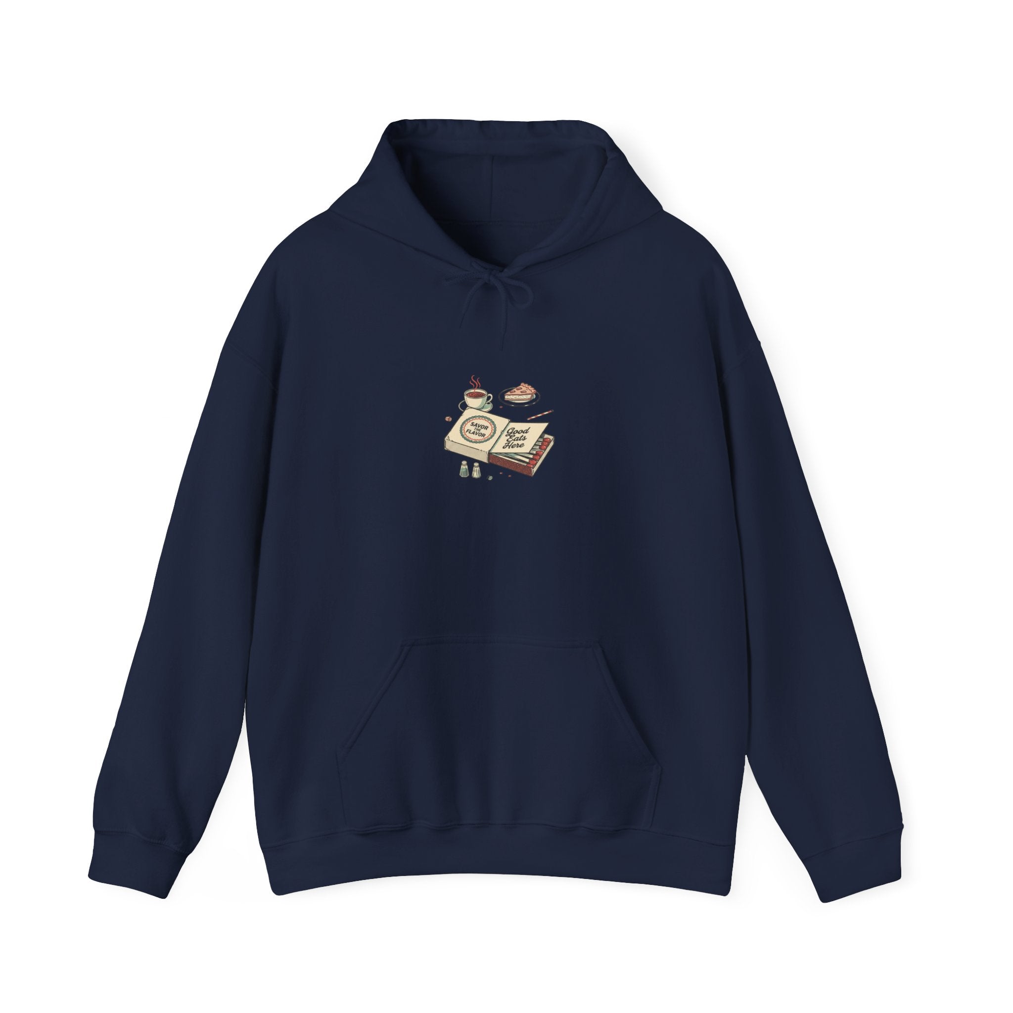Diner Matchbook Graphic Hoodie | vintage ephemera art, retro micro ad print