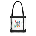 Elemental Emblems Tote Bag — Colorful Energy Symbol All-Over Print