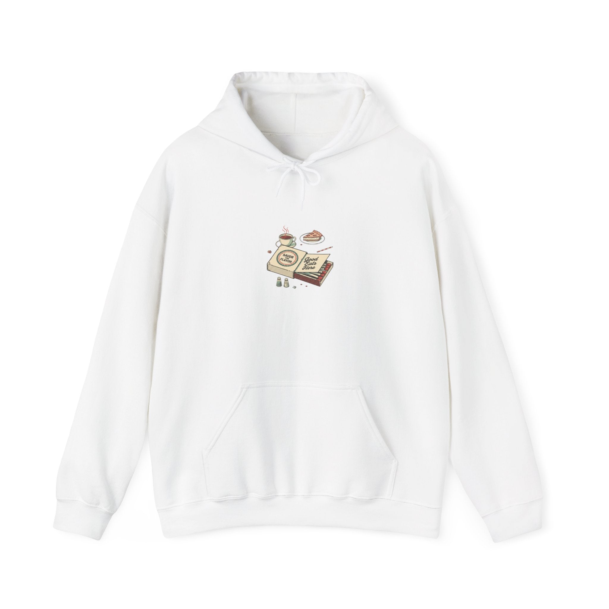 Diner Matchbook Graphic Hoodie | vintage ephemera art, retro micro ad print