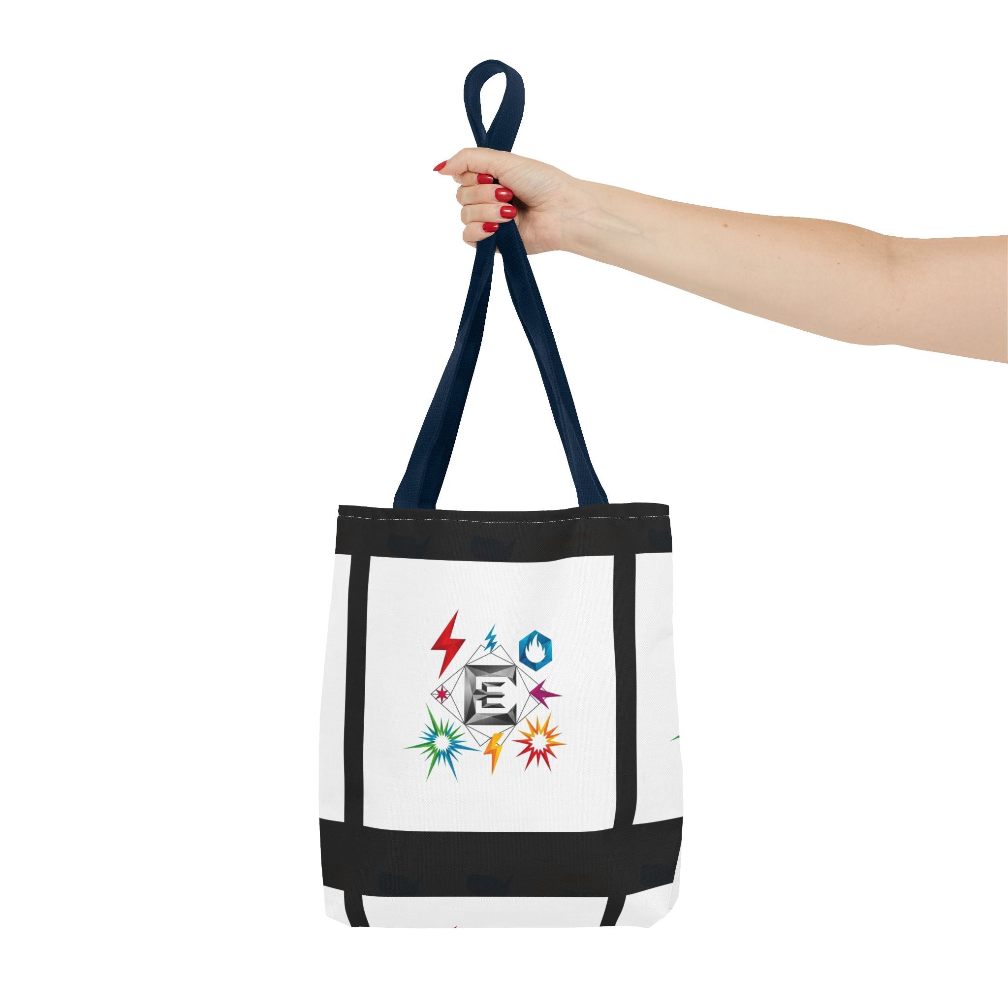 Elemental Emblems Tote Bag — Colorful Energy Symbol All-Over Print