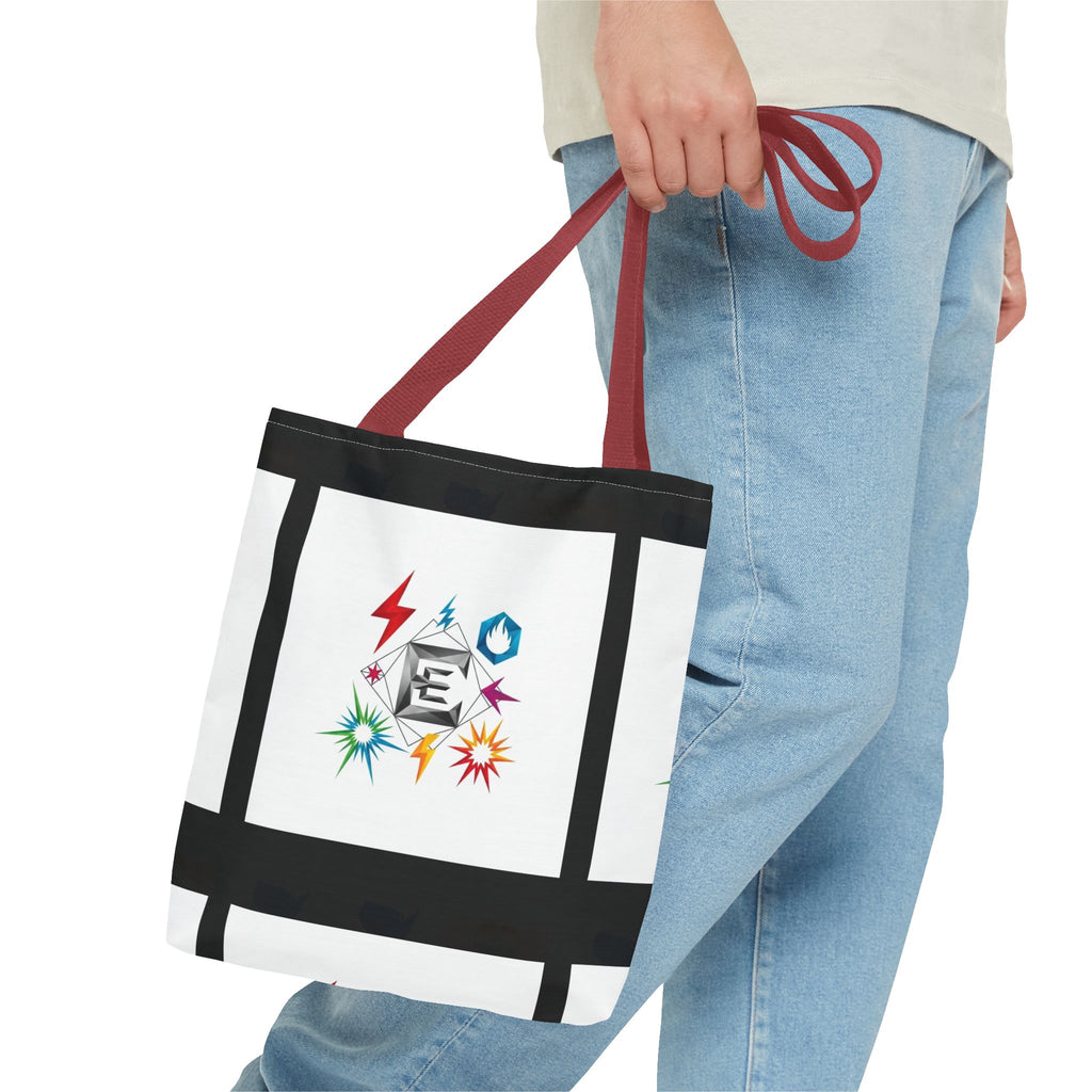 Elemental Emblems Tote Bag — Colorful Energy Symbol All-Over Print